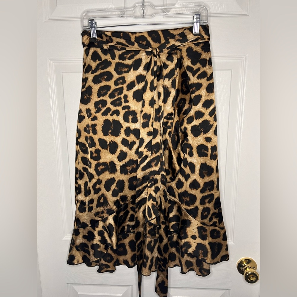 Cheetah Print Ruffle Skirt